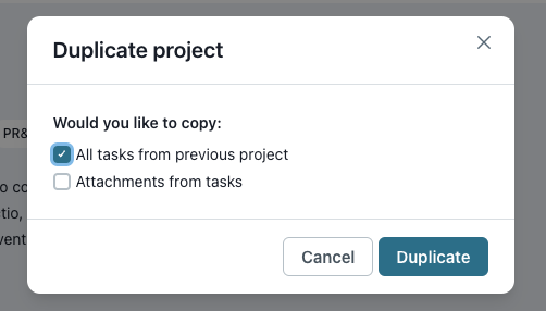 duplicate project with tasks and attachments