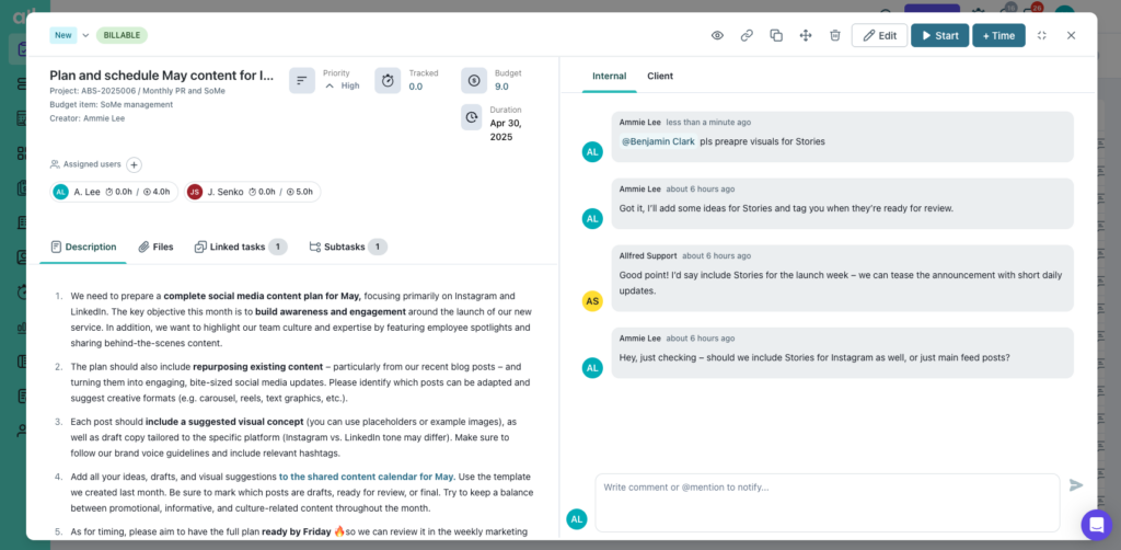 maximized task detail for clearer task management