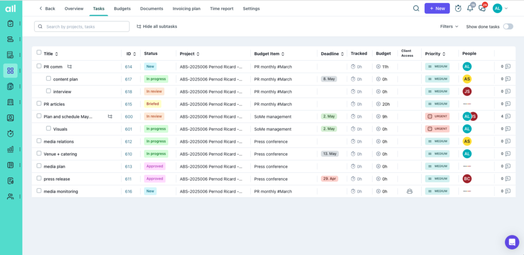 new task list for better task management