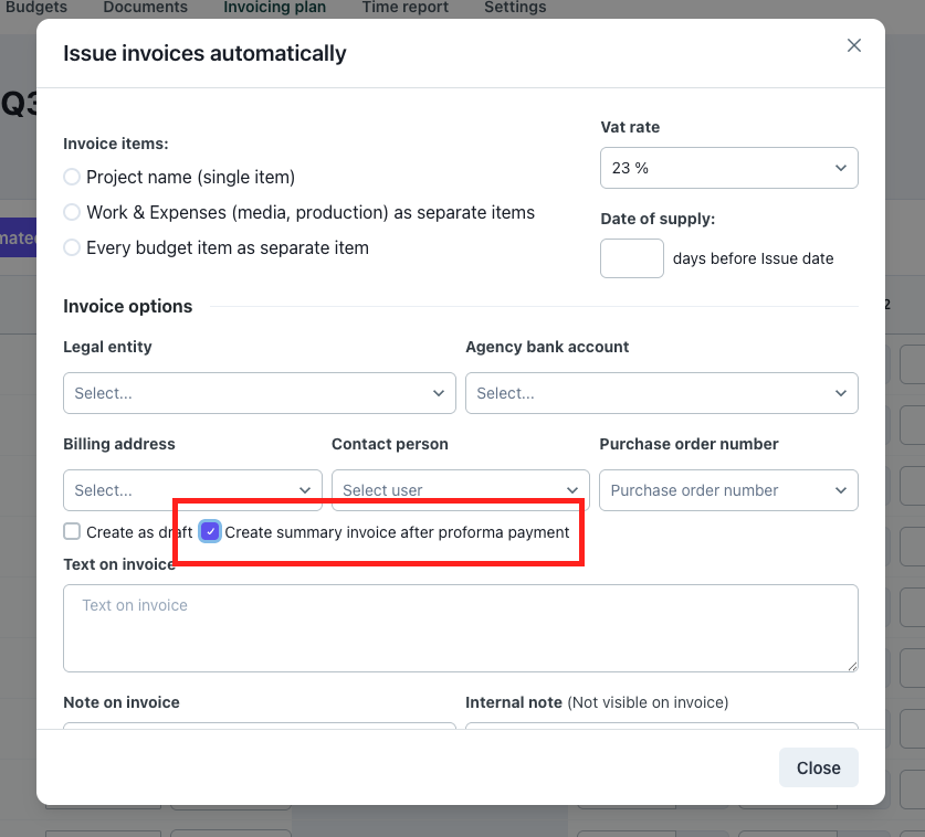 automate final invoice for smarter invoicing