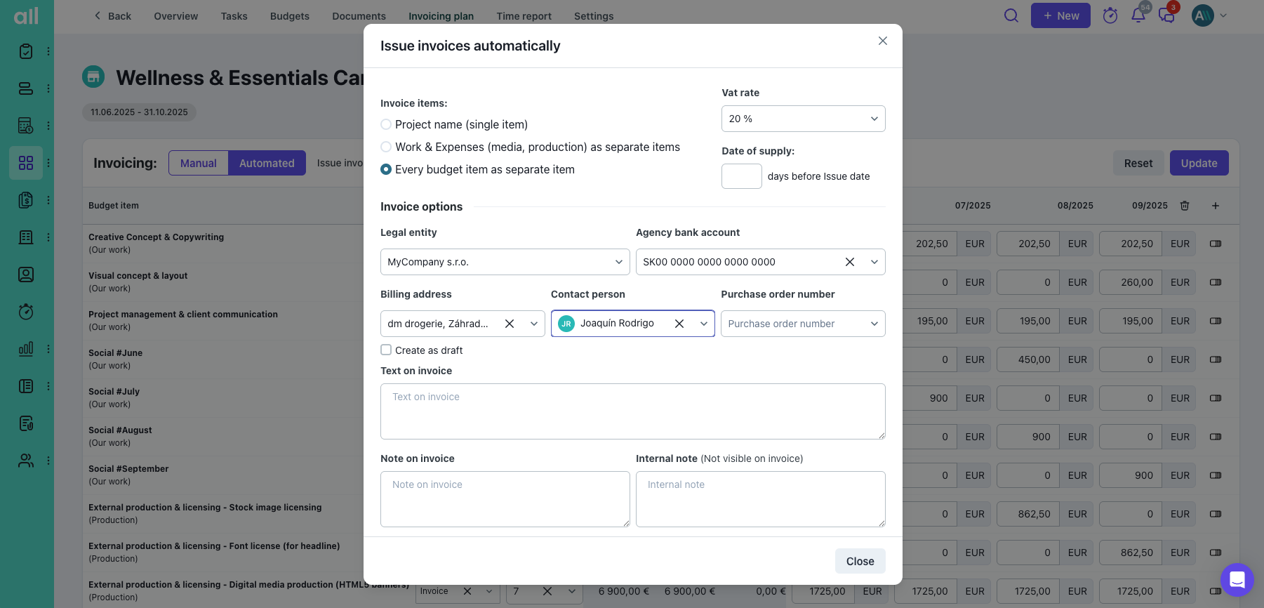smarter automated invocing